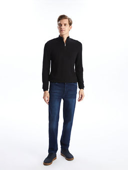 Dik Yaka Uzun Kollu Erkek Triko Kazak