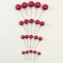 Набор для украшения Бусины, набор 20 шт, цвет бордовый - Страна карнавалия фото 2