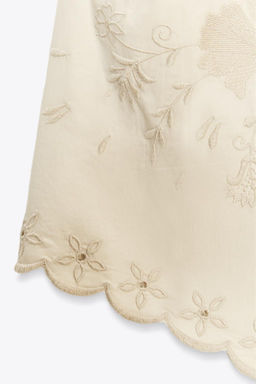 EMBROIDERED POPLIN TOP - Zara фото 5