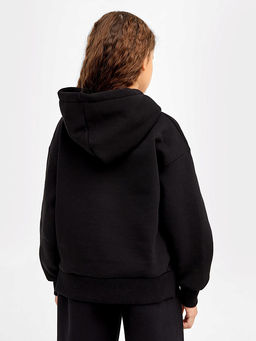 Худи для девочек черное с печатью - Mark formelle фото 3