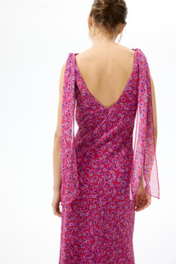 Vestido con escote drapeado y tirantes de lazo - H&m фото 6
