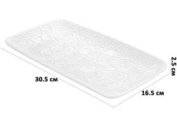 Блюдо прямоугольное 30,5*16,5*2,5 см Розы белое - Elan gallery фото 8