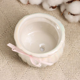 Кашпо "Мешочек Мартин" круглый, 9х9х7см, белый