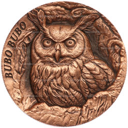 Монета 25 центов 2024 года Самоа Филин