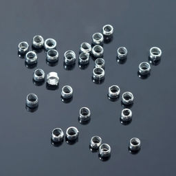 Цена за 2 шт. Кримп - зажимная бусина, 2×1.5 мм, 30 шт. цвет серебро