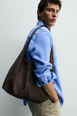 BOLSO SHOPPER LISO / Marr?n