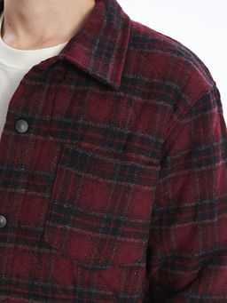 Regular Fit Uzun Kollu Ekose Erkek G?mlek Ceket