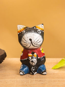 Сувенир интерьерный «Котики», 5×5×8 см, дерево, чёрный