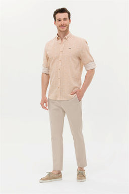 U. S. Polo Assn Мужская рубашка светло-коричневого цвета с длинным рукавом - U.s. polo assn фото 11