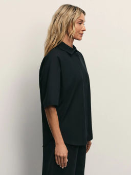 Рубашка прямого кроя из хлопка / Zarina  фото 4