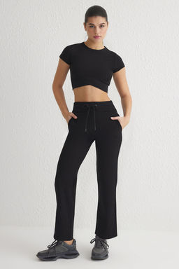 Siyah Dalg?c/Scuba Kumas Cepli ve Baglamal? Spor Orme Esofman Alt? THMSS25EA00005
