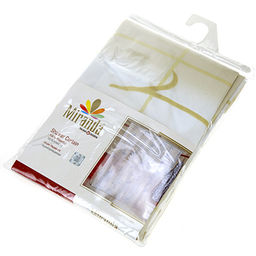 "Miranda" Штора для ванной тканевая 180х200см "Кантри бежевые цветы", без колец, 100% п/э (Турция)