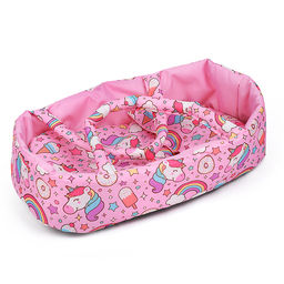 Коляска для кукол, металлическая, складная, с сумкой-переноской, корзиной и складным козырьком