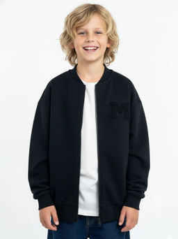 Джемпер на молнии с шевроном 22-2515 черный - Mini maxi фото 4