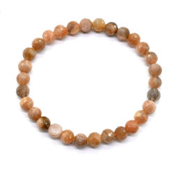 Браслет из беломорита шарик граненый 6мм, 17см