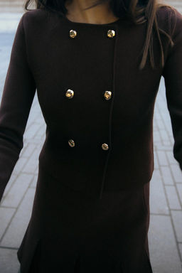 KNIT WRAP CARDIGAN - Zara фото 2