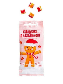 Карамель леденцовая "Пряничный человечек", 30г флоупак (имбирный пряник) Карамель леденцовая "Пряничный человечек", 30г флоупак (имбирный пряник)