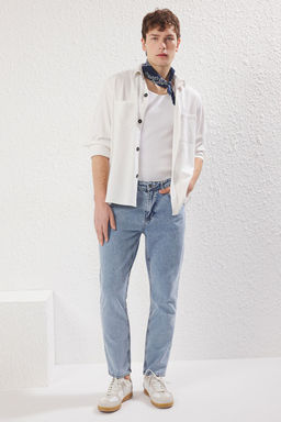 TRENDYOL MAN Siyah %100 Pamuk Relax Fit Boyfriend Jeans Kot Pantolon TMNAW21JE0286 - Trendyolmilla фото 2