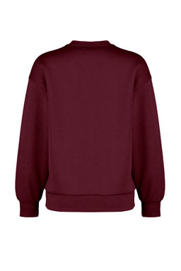 Bordo Kal?n Ici Polarl? Regular/Normal Kal?p Bisiklet Yaka Basic Orme Sweatshirt TWOAW24SW00101