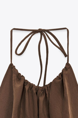 FLOWING OPEN BACK HALTERNECK DRESS - Zara фото 12