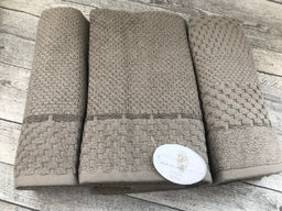 Набор полотенец PUPILLA MONET хлопок 3 шт (50*80,50*90,70*140) кофейный