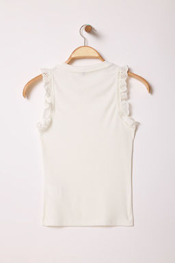 Ekru Fitted/Vucuda Oturan F?rf?rl? Fitilli Esnek Orme Bluz TWOSS25BZ00237 - Trendyolmilla фото 8