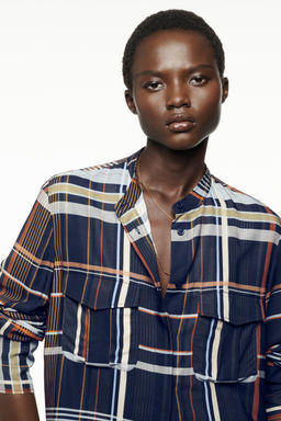 ZW COLLECTION CHECK SHIRT WITH POCKETS - Zara фото 5