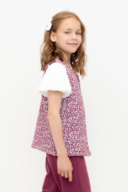 Crockid _ КР 302575/насыщенная клюква,милые цветочки к499 жилет для дев  фото 2