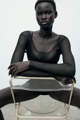 100% SILK T-SHIRT - Zara фото 4