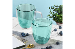 Набор 2 кружек 350 мл 12,5*9,5*11 см Crystal glass зеленый
