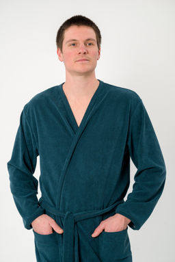 Халат мужской из махры Ренат изумруд макси - Амадэль фото 6