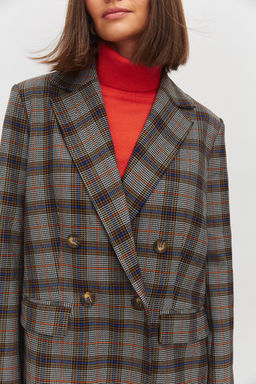 Двубортный пиджак в клетку - TO BE ONE фото 3