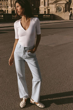 WASHED COTTON T-SHIRT - Zara фото 5