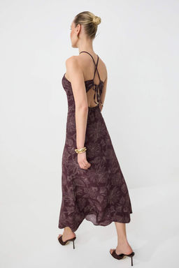 Bordo-Cok Renkli Buzgu Detayl? Maxi Dokuma Elbise TWOSS26EL00353 - Trendyolmilla фото 2