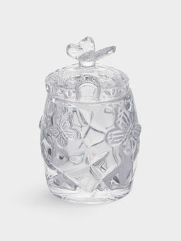 Сахарница, 11 см, 120 мл, с ложкой, стекло/сталь, Бабочка, Butterfly