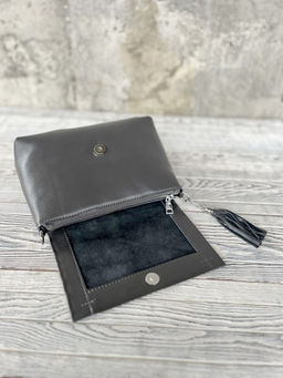 Женская кожаная сумка через плечо 8722-9 Д.Грей - Sergio valentini фото 3