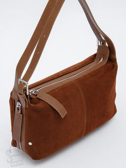 Сумка женская кожаная 6148QF brown Polina&Eiterou