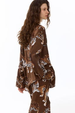 Camisa oversize de sat?n - H&m фото 6
