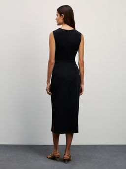 Миди платье с декоративным элементом / Zarina  фото 5