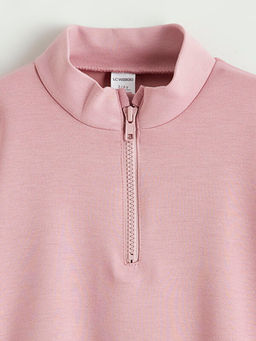 Dik Yaka K?z ?ocuk Sweatshirt