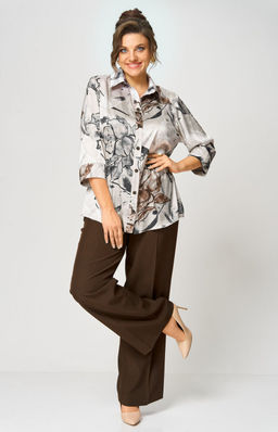 Брюки БелЭльСтиль 601 коричневый фото 3