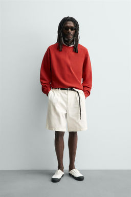 BERMUDA RELAXED FIT PLIEGUES AARON LEVINE X ZARA / Blanco roto