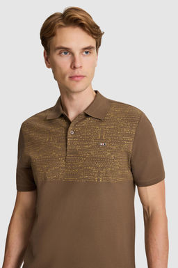 Erkek Kahverengi Regular Fit Polo Yaka Ti__rt