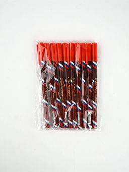 Цена за 10 шт. Ручка пластик пиши-стирай с колпачком "С 23 февраля!", синяя паста, гелевая 0,5 мм