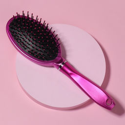 Расчёска массажная, 7.5×24 (±1) см, малиновая