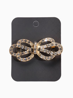 Зажим для кардигана «Ажур. Корона» цвет белый в золото