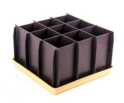 Комплект для рассады "Урожай-9" разборный 23х23х15см (9 ячеек 400мл, поддон) (пластик) черный