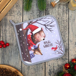 Прихватка Magic winter 19х19 саржа,100% х/л,ватин 250г/м2