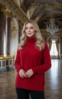 K13301 Джемпер (вязаный трикотаж) БОРДОВЫЙ