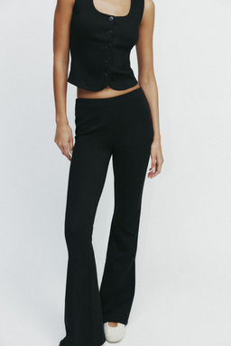 INTERLOCK BELL BOTTOM TROUSERS - Zara фото 2